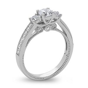 925 Silver 3 Stone Engagement Ring